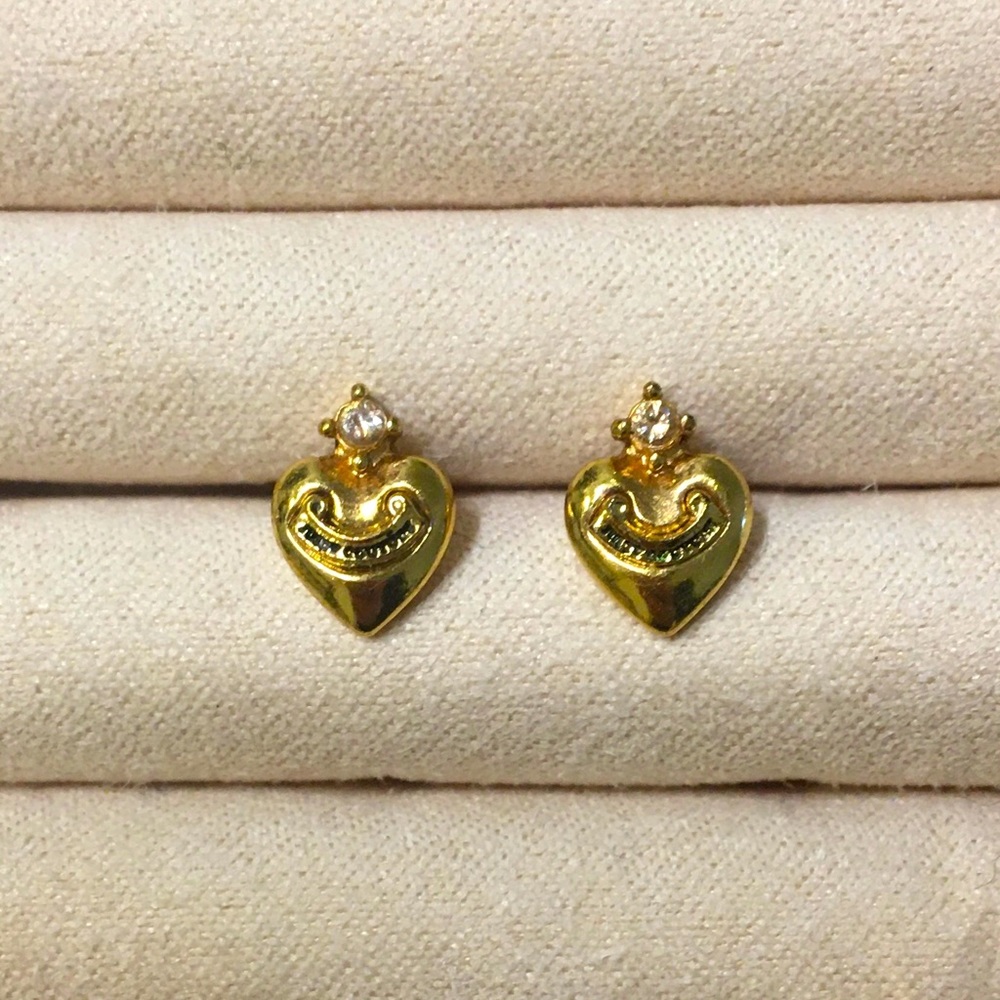 Juicy Couture Gold Heart Stud Earrings